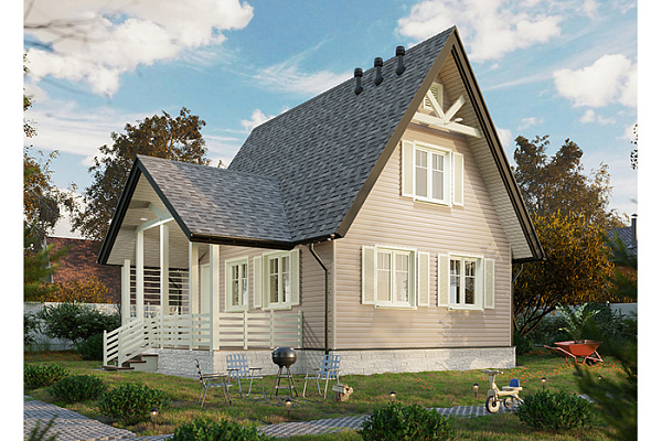 Сайдинг Docke PREMIUM Корабельный брус КРЕМ-БРЮЛЕ (3600х232мм, 0.84м²) (в упак. 20шт)