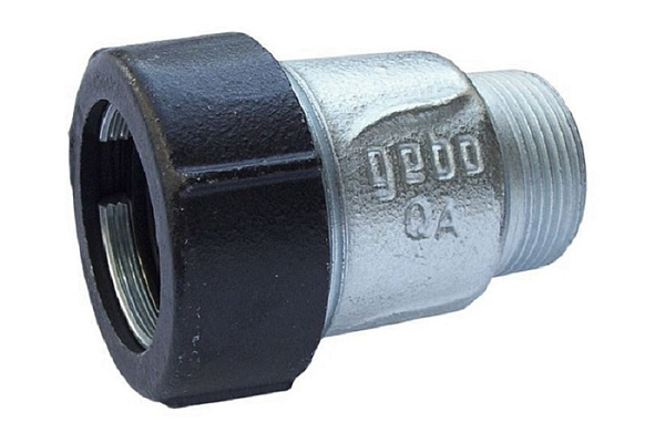 Патрубок обжимной ДУ20 (3/4) наружняя резьба, сталь РОССИЯ (16102)