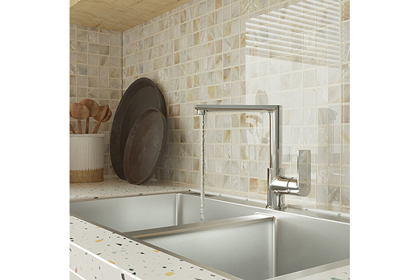 Смеситель для кухни 35k MIXLINE ML26-032 Life (Латунь,Высота излива 22см,Картридж 35мм,бок. ручка)