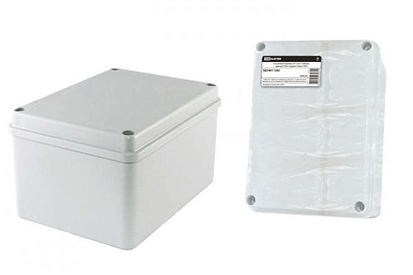 Распаячная коробка TDM ОП 150х110х85мм, крышка, IP44, гладкие стенки (1401-1261)