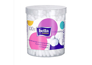 Ватные палочки под товарным знаком "bella cotton", 100 шт. (пп круглая коробочка)
