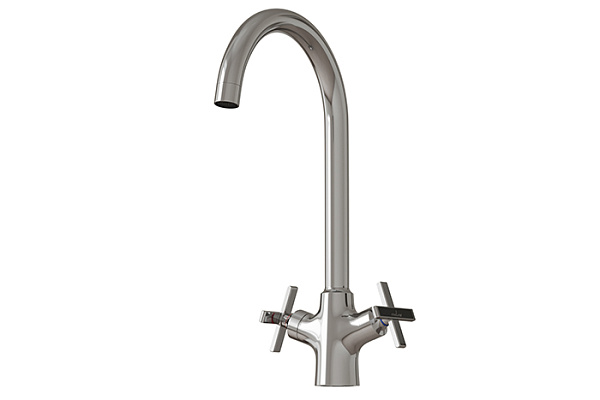 Смеситель для кухни MIXLINE ML37-032 Cross (Латунь,Высота излива 10,3см,Кран-букса 1/2")