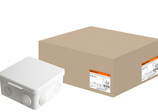 Распаячная коробка TDM ОП 100х100х55мм, крышка, IP54, 8вх. (1401-0113)"