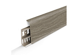 Плинтус напольный с кабель-каналами 70мм 2,2м "Деконика", 296 Орех серый