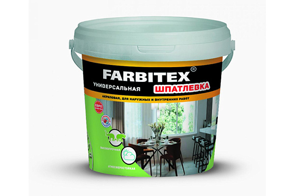 Шпатлевка FARBITEX акриловая для наружных и внутренних работ 9кг