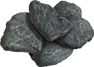 Камень "Пироксенит", колотый, средний (70-140 мм), в коробке 10 кг "Банные штучки" /1