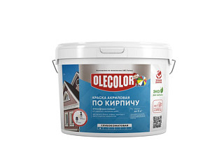 Краска акриловая OLECOLOR атмосферостойкая по кирпичу песочный (3,0кг) 