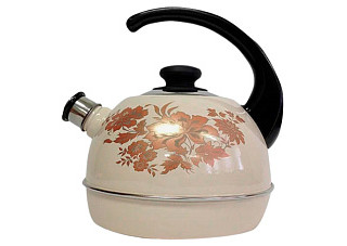 Чайник эмалированный Рубин ОЛИМПИЯ слон. кость,золот,конс. ручка г.Ростов 4,0л Т04/40/04/15/01 (378)