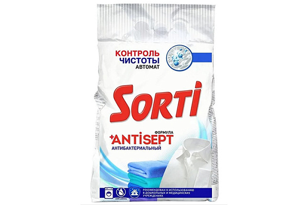 Стиральный порошок SORTI (СОРТИ) Автомат Контроль чистоты 2,4кг (804)