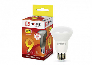Лампа светодиодная IN HOME LED-R63-VC 9Вт 230В Е27 3000К 810Лм (301)