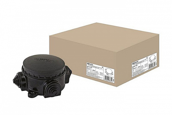 Коробка электромонтажная КЭМ 2-660-3 ОП D95 мм IP65, 3-х рожк. (карболит) TDM (1401-1101)