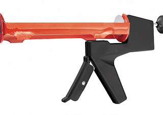 Пистолет для герметика MATRIX 310 мл, "полуоткрытый", противовес, круглый шток 8 мм (88666)