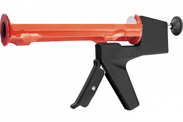 Пистолет для герметика MATRIX полуоткрытый противовес, круглый шток 8мм х 310мл (88666)