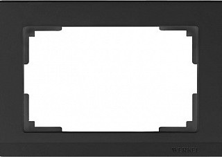 Рамка WERKEL для двойной розетки (черный) WL04-Frame-01-DBL-black 