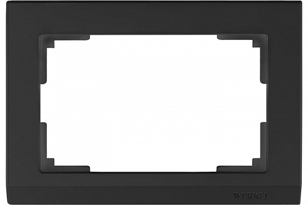 Рамка WERKEL для двойной розетки (черный) WL04-Frame-01-DBL-black 