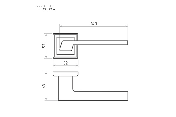 Ручка Нора-М AL 111К белый (104)