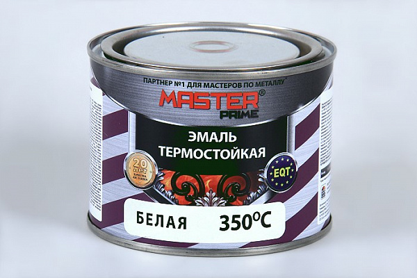 Эмаль термостойкая MASTER PRIME белый (0,4кг) 