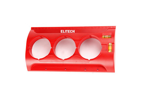Шаблон для сверления розеток ELITECH с уровнем 2гл 320901