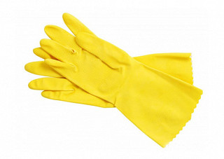 Перчатки латексные A.D.M. для деликатной уборки желтые XL/240пар/12 DGL019L