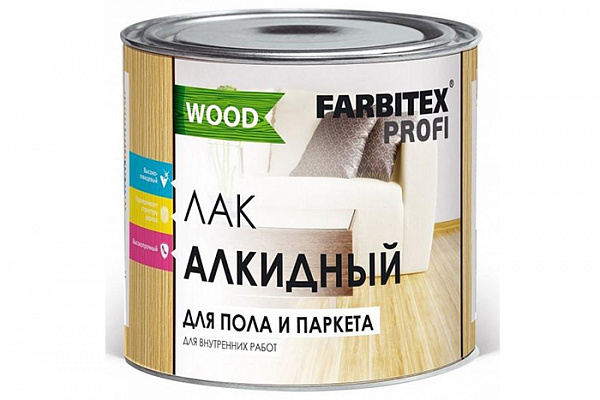 Лак алкидный для пола и паркета FARBITEX ПРОФИ WOOD (3,0кг) 