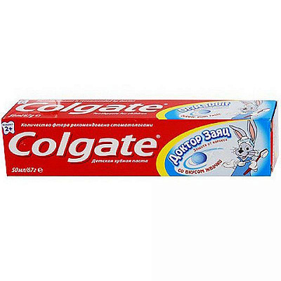 Зубная паста COLGATE (КОЛГЕЙТ) Детская Доктор Заяц (жвачка) 50мл/48 (381)