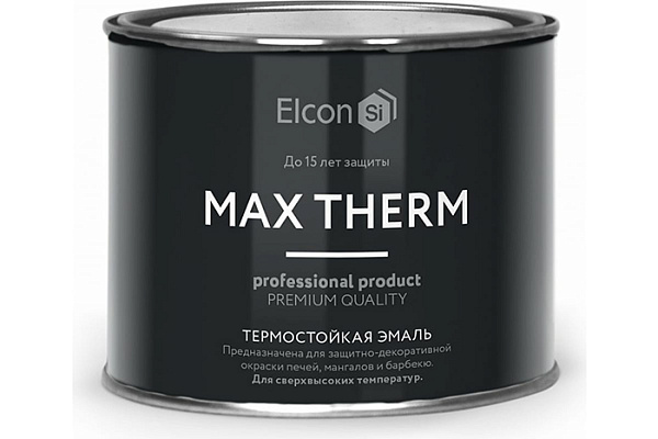 Эмаль термостойкая Elcon темный шоколад, 700 градусов (0,4кг)
